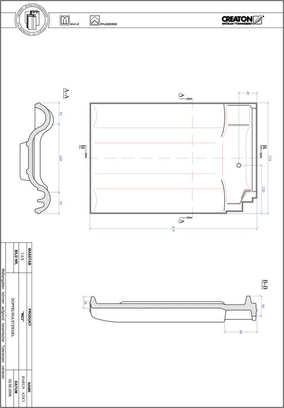 Product CAD file MZ3 double roll tile DWZ