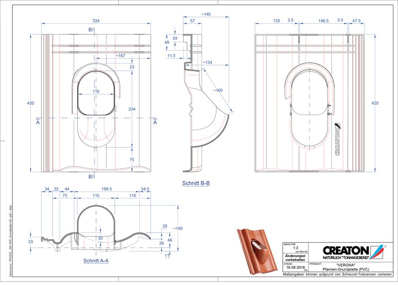 Product CAD file VERONA accessories Grundplatte-PVC