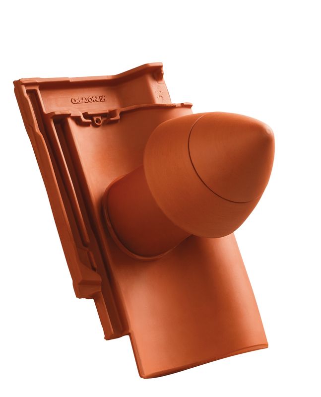 SIN SIGNUM ceramic vent pipe DN 110 mm with screw-on hood, incl. sub-roof connection adapter