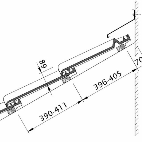 Drawing MAGNUM wall connection (above) with FALZ WMF