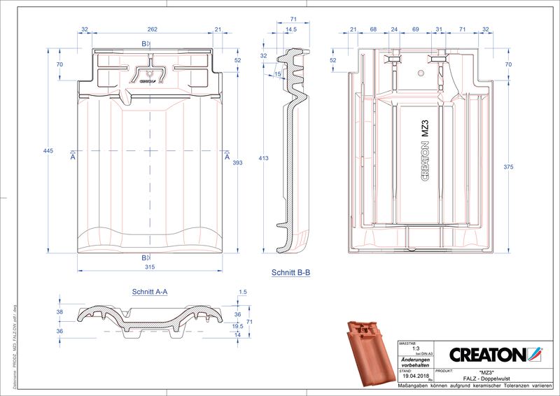 Product CAD file MZ3 NEU ridge connection ventilating double roll tile FALDWZ