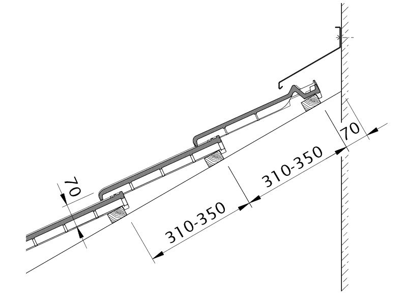 Drawing MAXIMA PRO wall connection (above) with FALZ WMF
