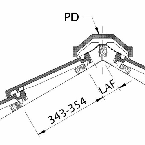 Drawing DOMINO distance from batten to ridge intersection point, ridge batten spacing LAF