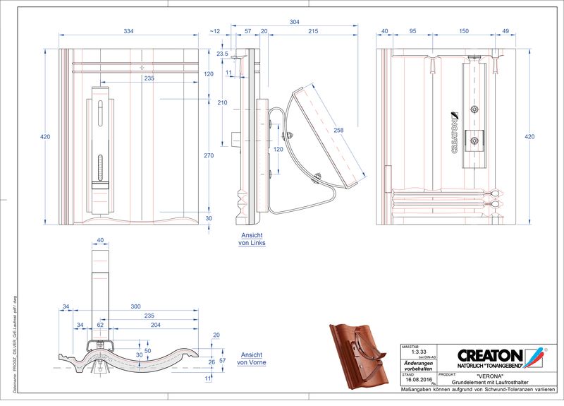 Product CAD file VERONA base element Laufrost