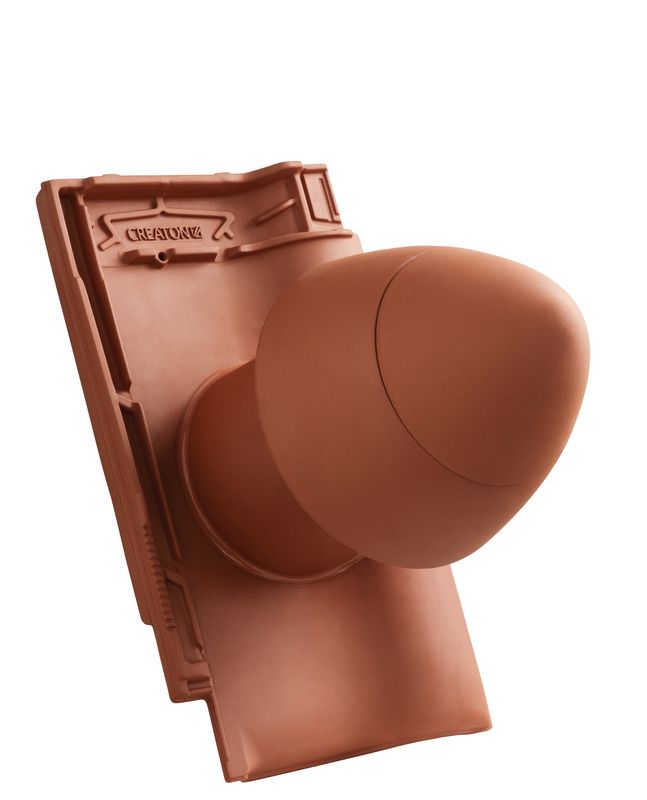 MZ3 NEU SIGNUM ceramic vent pipe DN 125 mm with screw-on hood, incl. sub-roof connection adapter