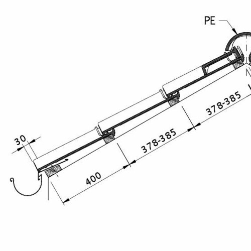Drawing ETRUSKO roof cross-section DQF
