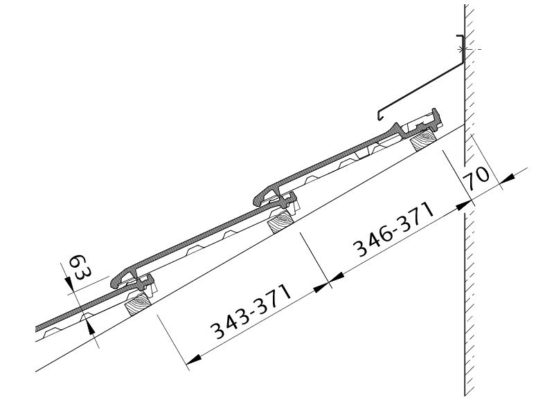 Drawing MIKADO wall connection (above) with FALZ WMF