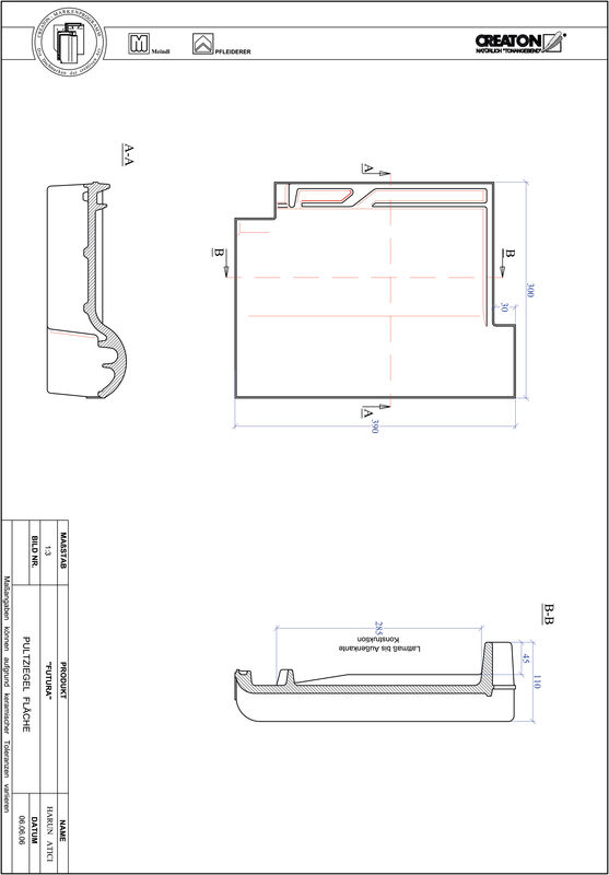 Product CAD file FUTURA shed roof tile field PULTFLA