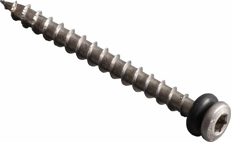 Stainless steel screw with seal, length 50 mm