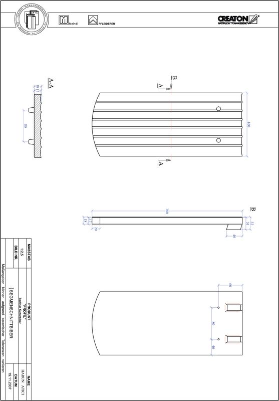 Product CAD file PROFIL segmented cut BKBI-1-1