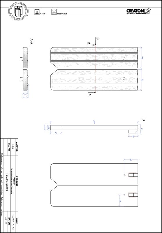 Product CAD file ANTIK straight cut GER-LH