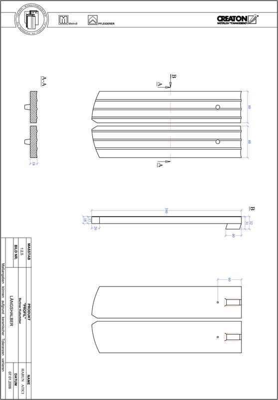 Product CAD file PROFIL segmented cut BKBI-LH