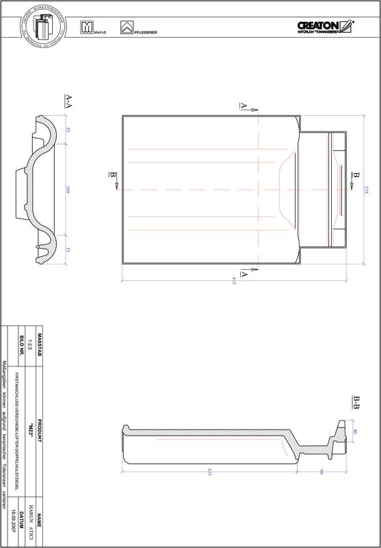 Product CAD file MZ3 adjustment range, double roll tile VSBDWZ