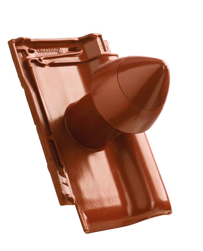TIT SIGNUM ceramic vent pipe DN 110 mm with screw-on hood, incl. sub-roof connection adapter