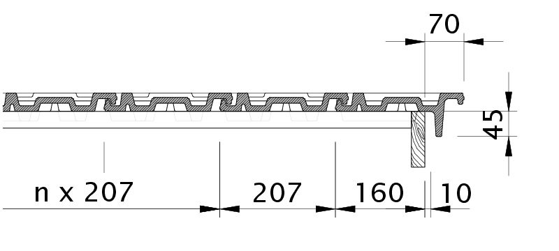 Drawing HERZ verge tile right with barge board OBR