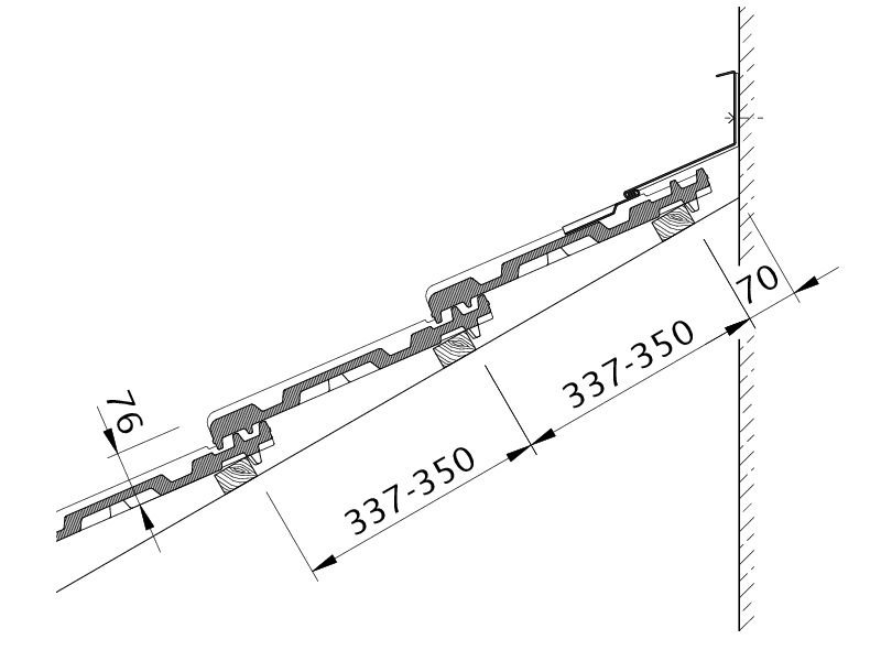 Drawing HERZ wall connection (above) with FALZ WMF