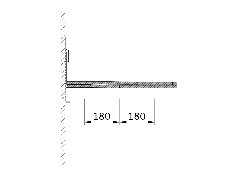 Drawing KLASSIK wall connection (above) with FALZ WMF-2