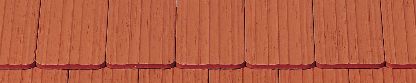 „ANTIK“ straight cut rounded corner natural red raised surface brushed natural red