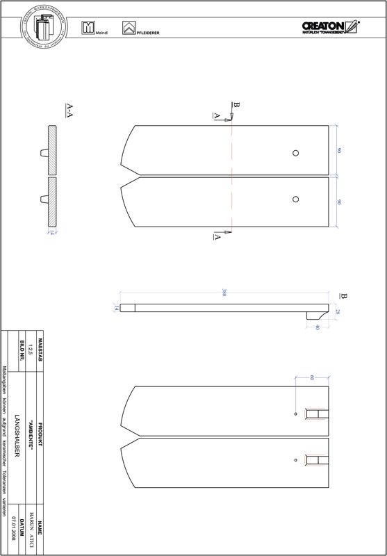Product CAD file AMBIENTE segmented cut SEG-LH