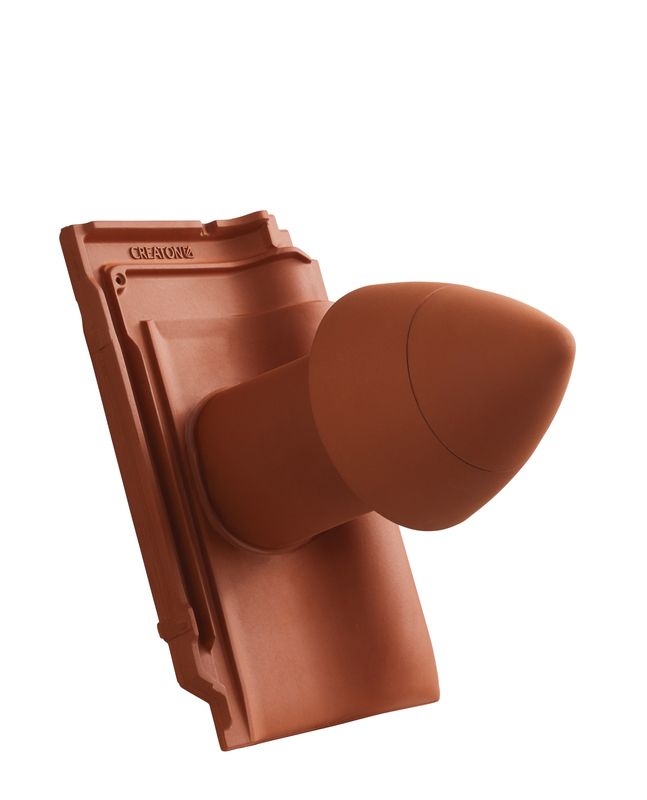 MZ3 KLASSIK SIGNUM ceramic vent pipe DN 110 mm with screw-on hood, incl. sub-roof connection adapter