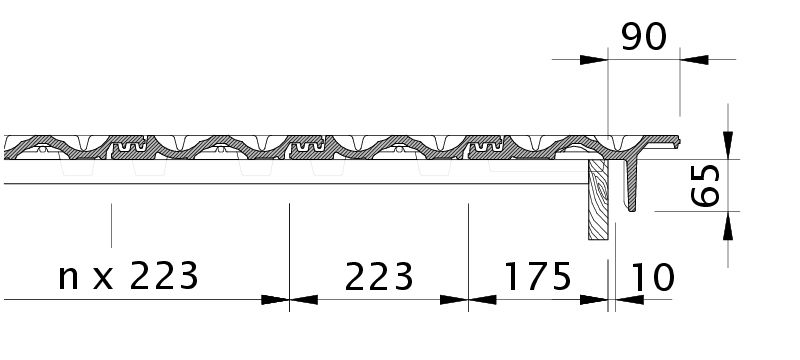 Drawing RATIO verge tile right with barge board OBR