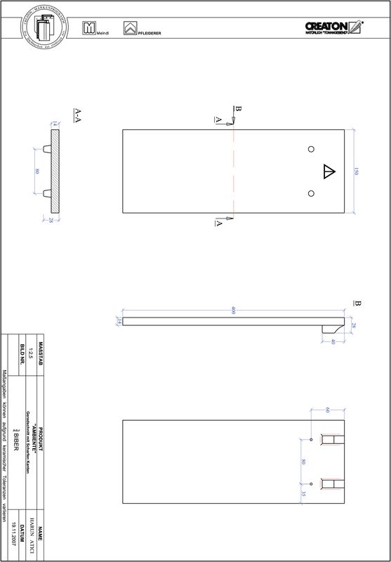 Product CAD file AMBIENTE straight cut GER-3-4