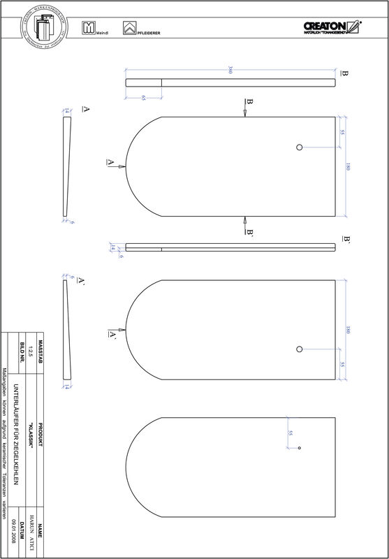 Product CAD file KLASSIK round cut RUND-UNTERLAEUFER