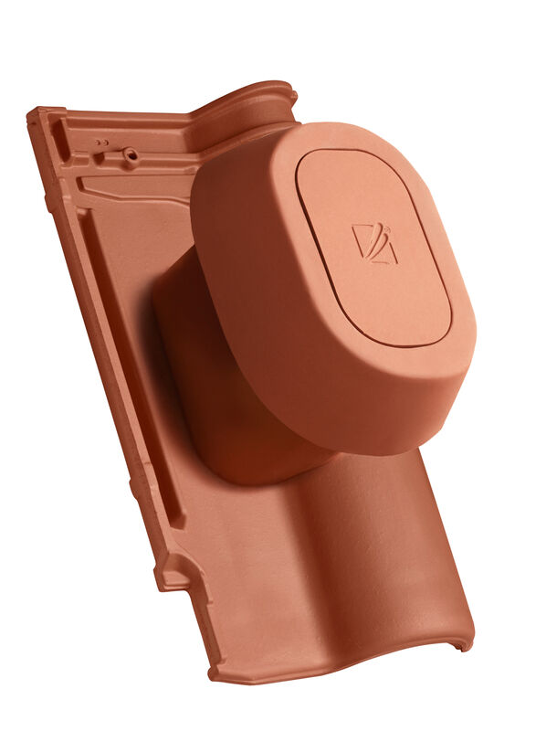 ETR SIGNUM ceramic outlet vent DN 125 mm with removable cap, incl. sub-roof connection adapter and flexible duct