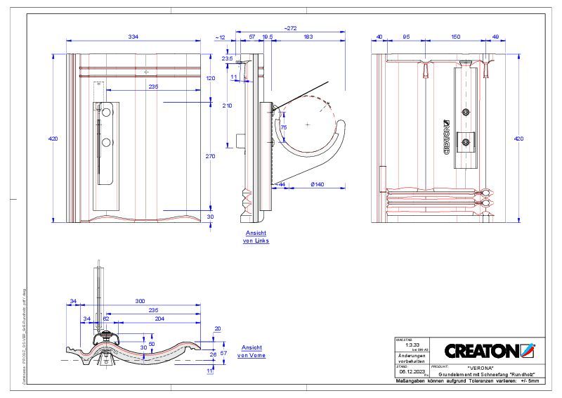 Product CAD file VERONA base element Rundholz