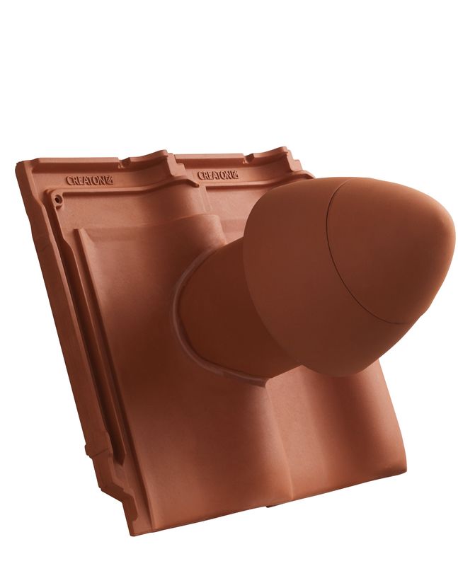 MZ3 KLASSIK SIGNUM ceramic vent pipe DN 125 mm with screw-on hood, incl. sub-roof connection adapter