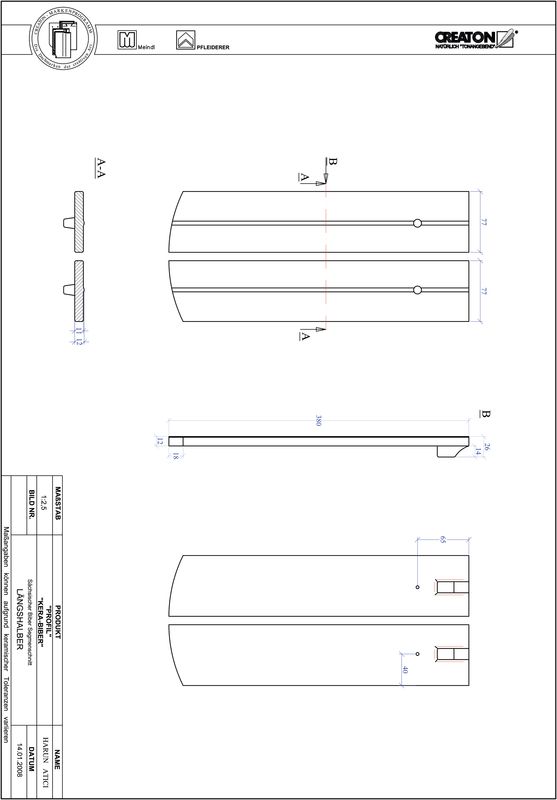 Product CAD file PROFIL segmented cut KERA-SAECHS-15-CM-LH