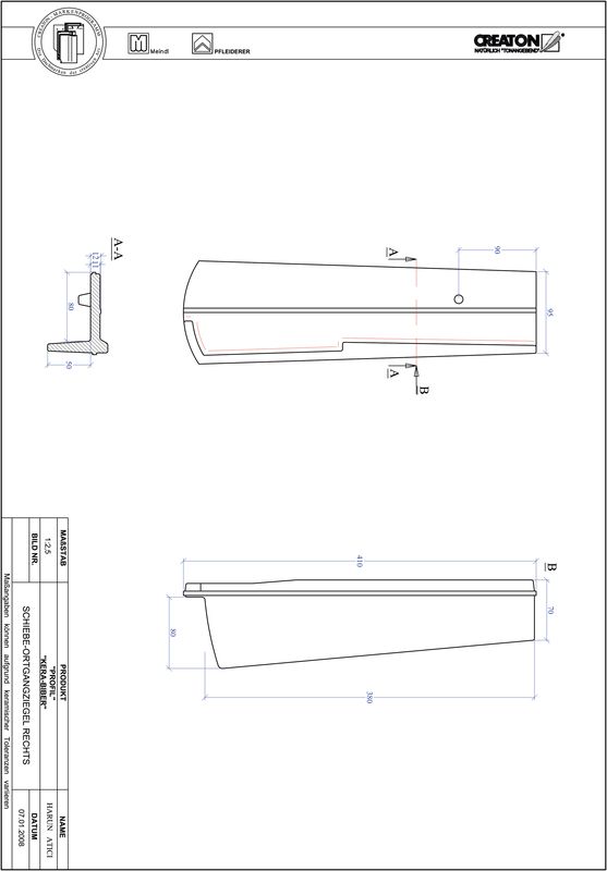 Product CAD file PROFIL segmented cut KERA-SAECHS-18-CM-OGR