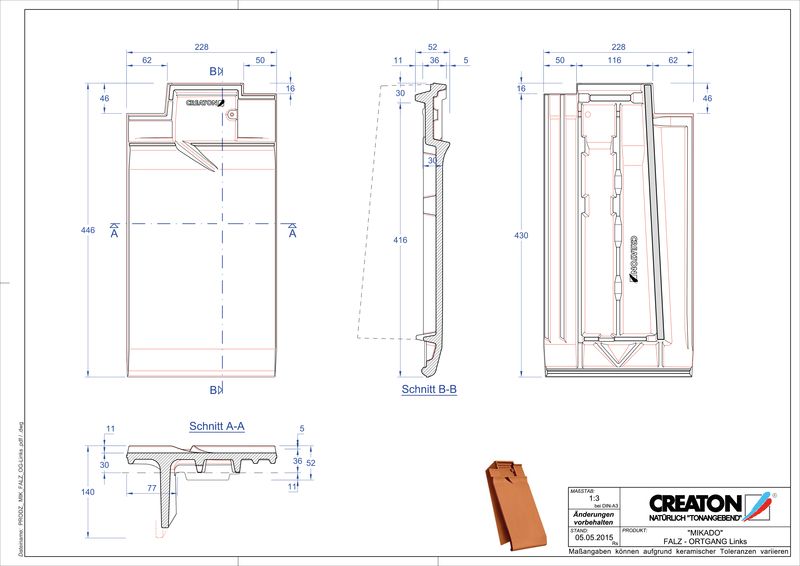 Product CAD file MIKADO ridge connection ventilator verge left FALOGL