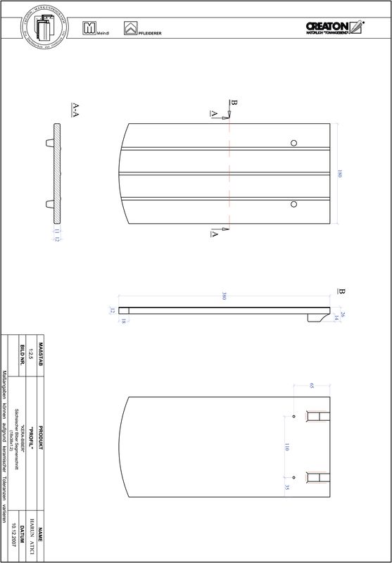 Product CAD file PROFIL segmented cut KERA-SAECHS-18-CM-1-1