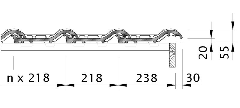 Drawing MZ3 verge right with verge sheet metal and field tile OFR